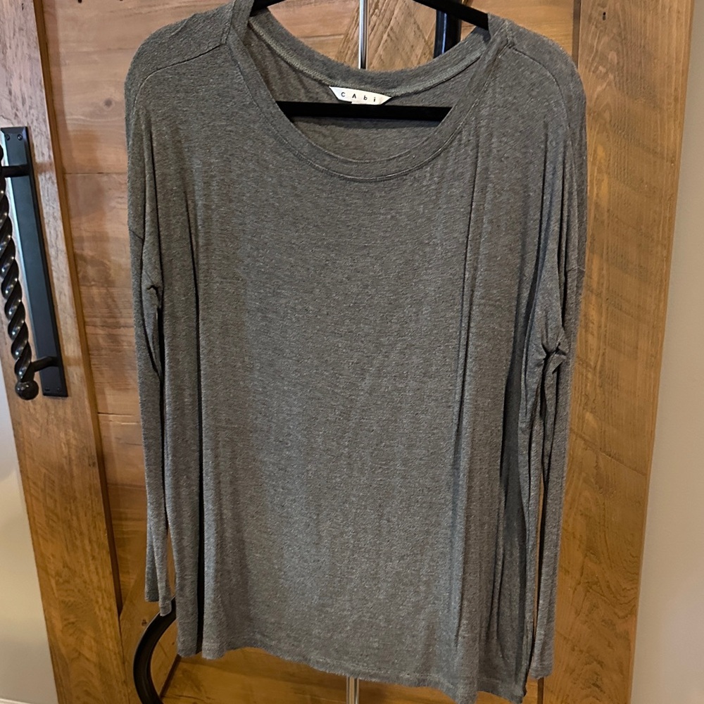 CAbi Charcoal Long Sleeve Women's Top